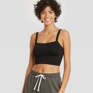 comfy black crop top